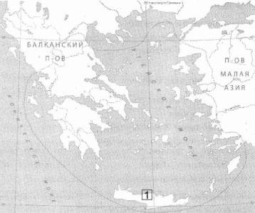 Остров на контурной карте